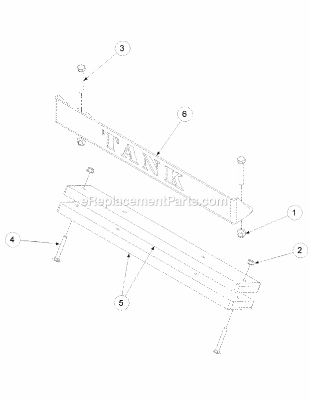 Rear Bumper Diagram and Parts List for M60-KW 53CB5D8X750-25-HP-OHV Cub Cadet Lawn Tractor